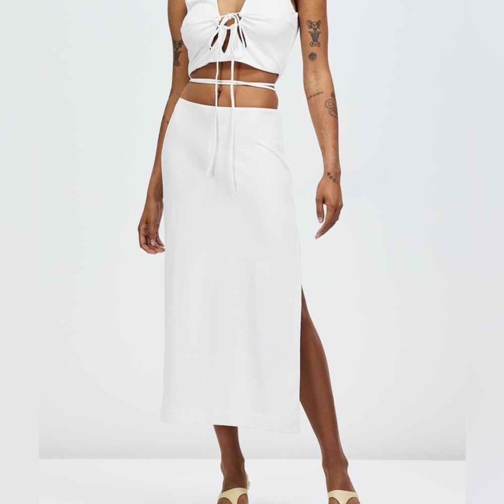 THIRD FORM Rip tide wrap around midi skirt